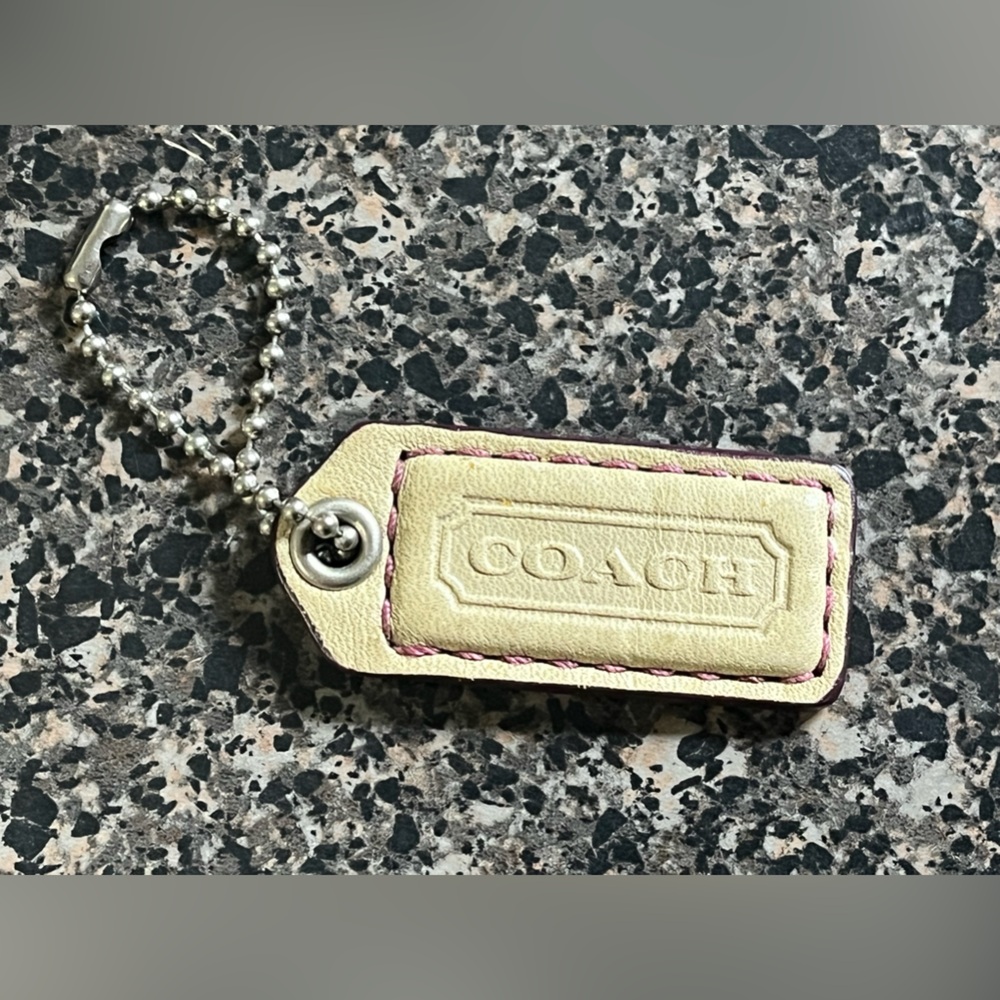 Coach Ivory Leather Tag Fob Replacement